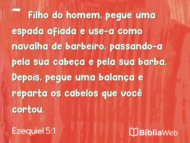 Ezequiel 5:1 em imagem para compartilhar