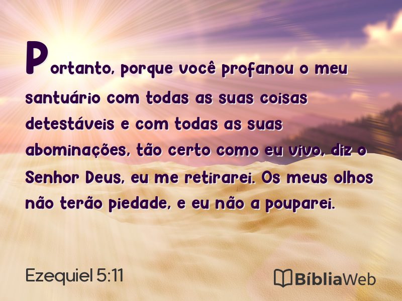 Ezequiel 5:11 em imagem para compartilhar