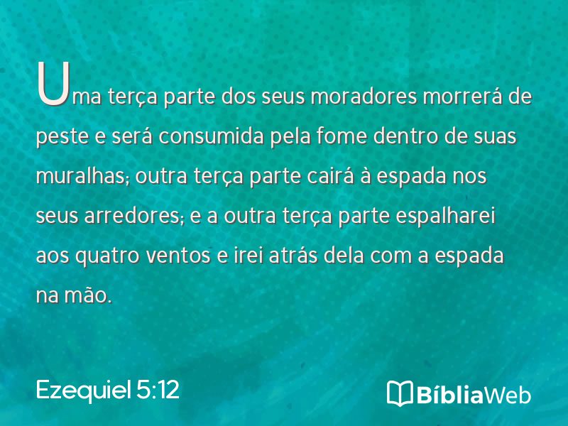Ezequiel 5:12 em imagem para compartilhar