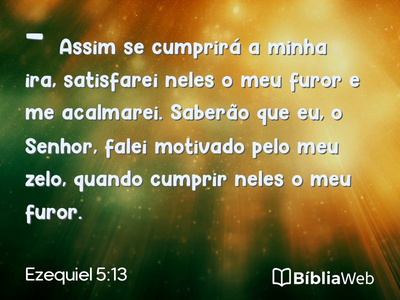 Ezequiel 5:13 em imagem para compartilhar