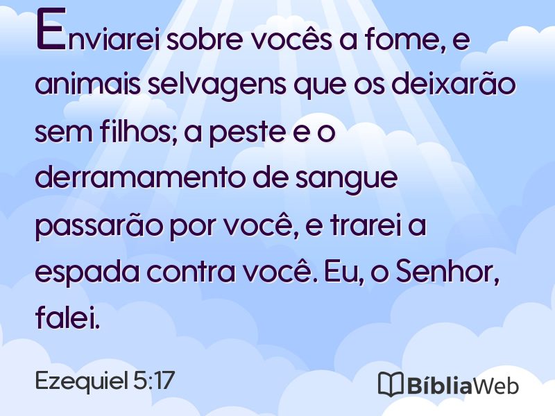 Ezequiel 5:17 em imagem para compartilhar