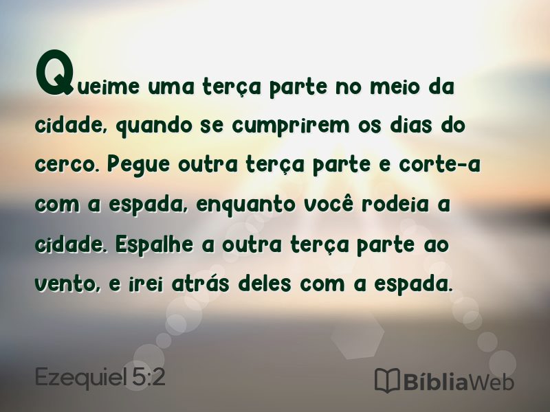 Ezequiel 5:2 em imagem para compartilhar