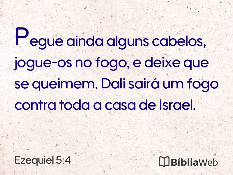Ezequiel 5:4 em imagem para compartilhar