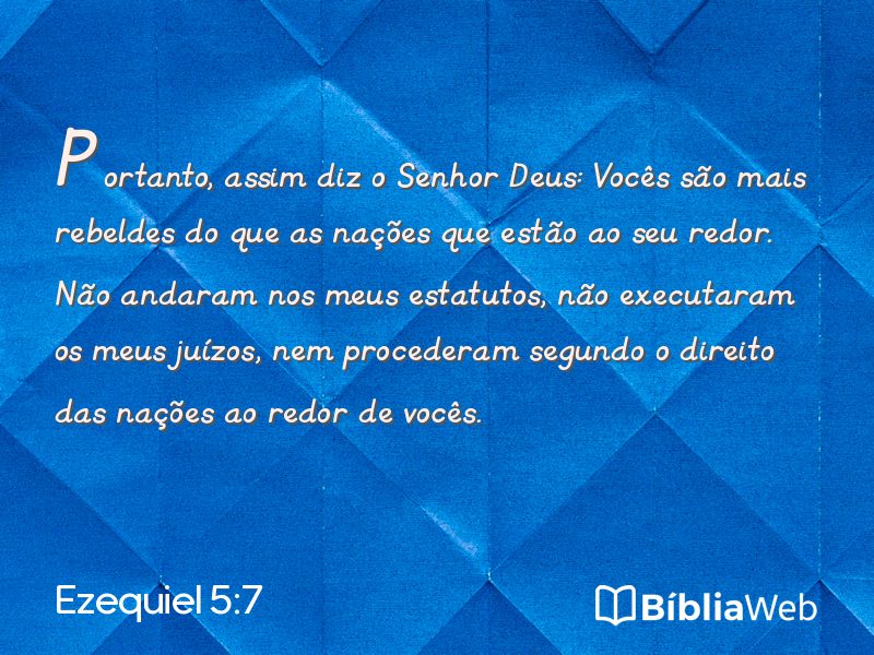 Ezequiel 5:7 em imagem para compartilhar
