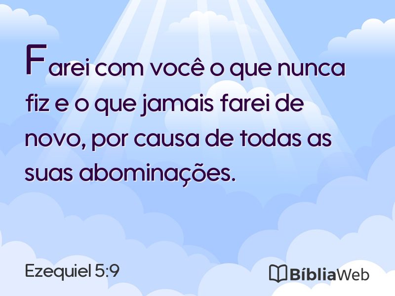 Ezequiel 5:9 em imagem para compartilhar