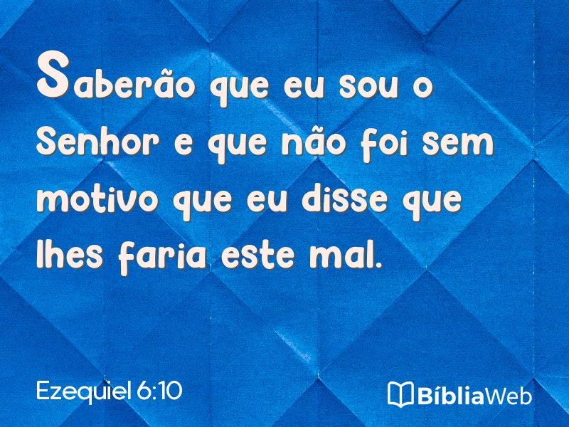 Ezequiel 6:10 em imagem para compartilhar