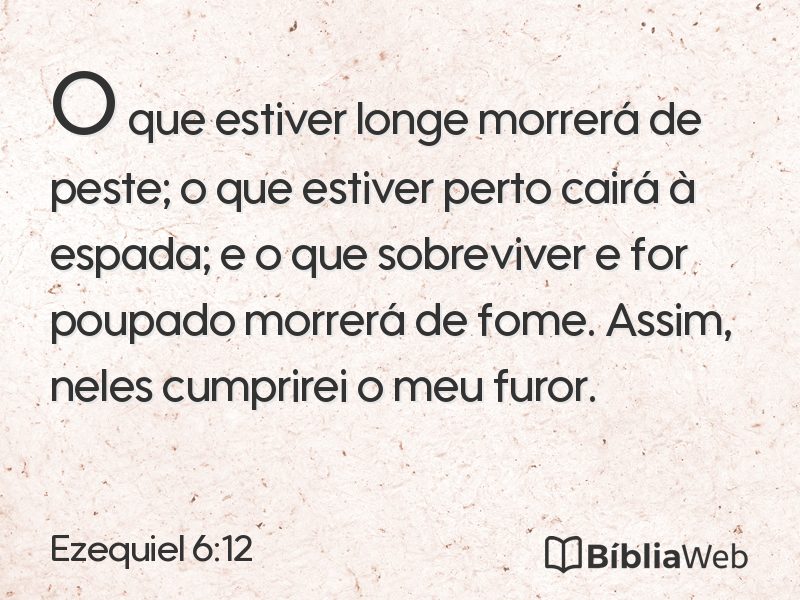 Ezequiel 6:12 em imagem para compartilhar