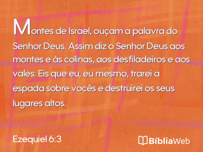 Ezequiel 6:3 em imagem para compartilhar