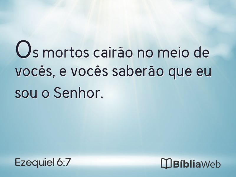 Ezequiel 6:7 em imagem para compartilhar