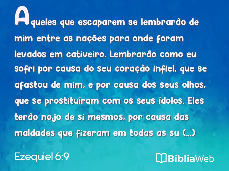 Ezequiel 6:9 em imagem para compartilhar