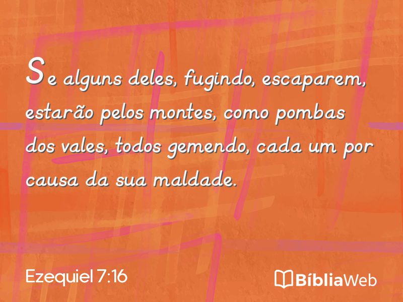Ezequiel 7:16 em imagem para compartilhar