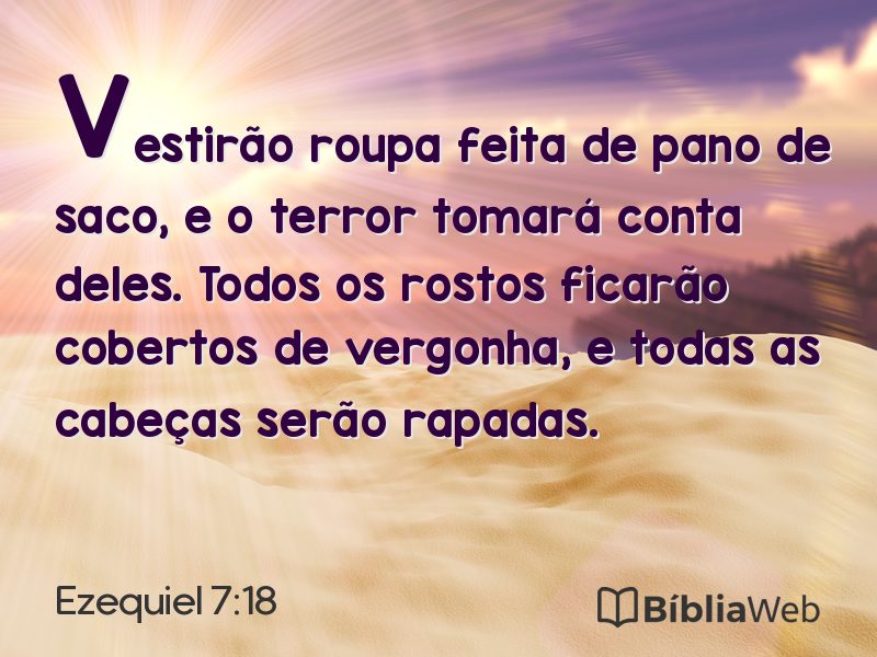 Ezequiel 7:18 em imagem para compartilhar