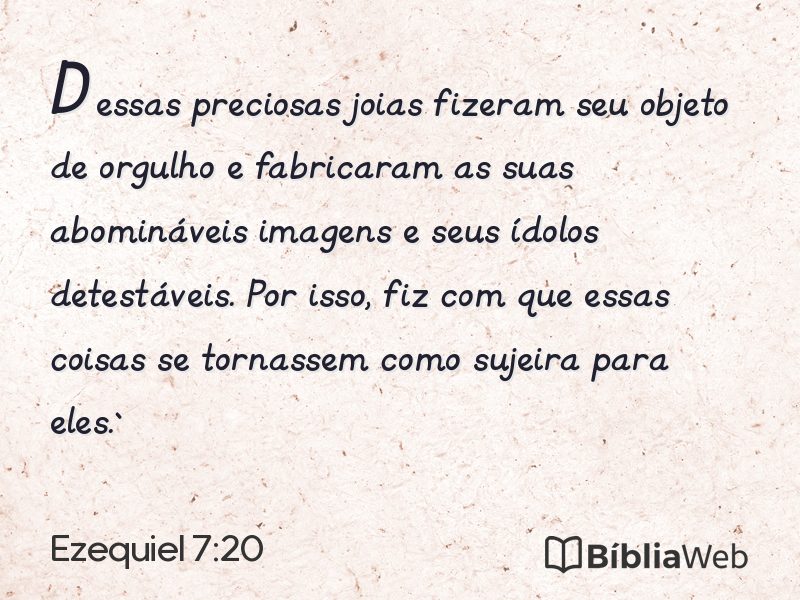 Ezequiel 7:20 em imagem para compartilhar
