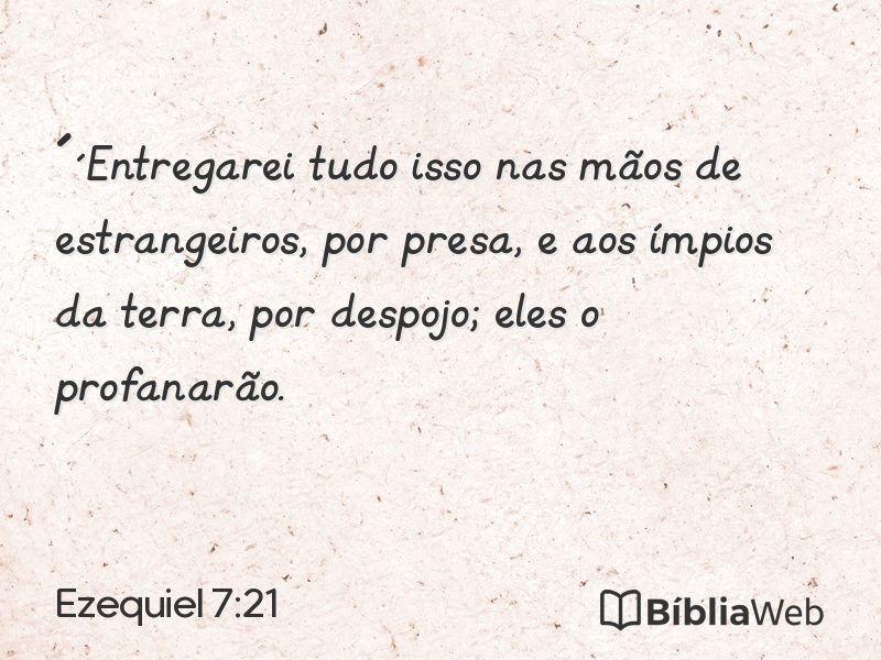 Ezequiel 7:21 em imagem para compartilhar