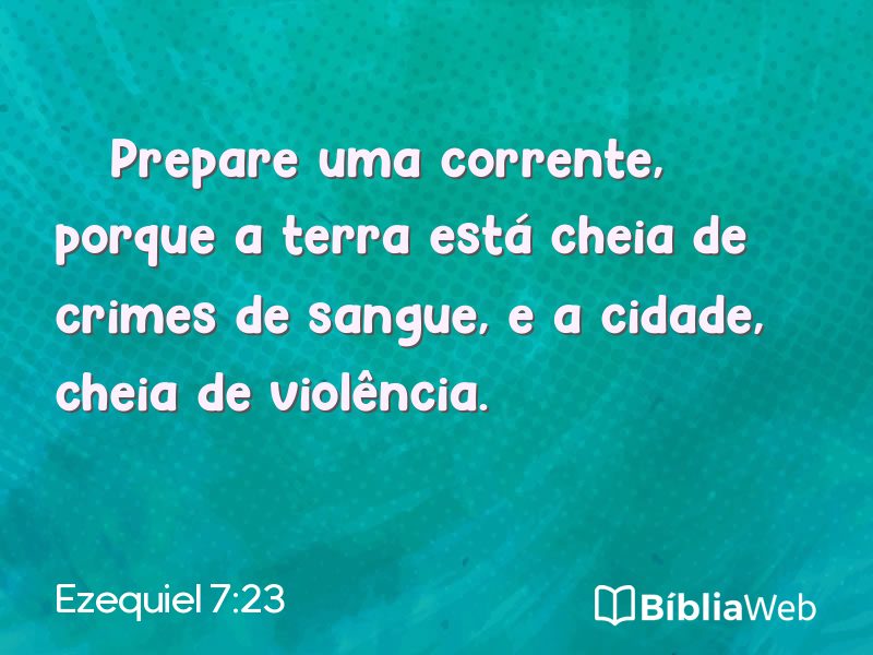 Ezequiel 7:23 em imagem para compartilhar