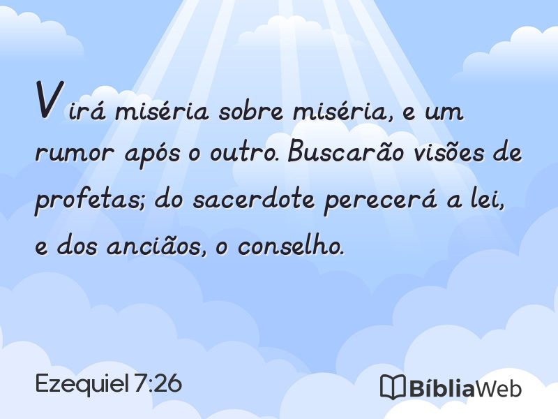 Ezequiel 7:26 em imagem para compartilhar