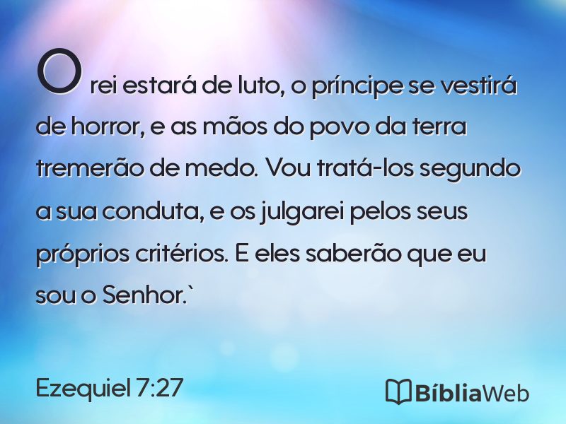 Ezequiel 7:27 em imagem para compartilhar