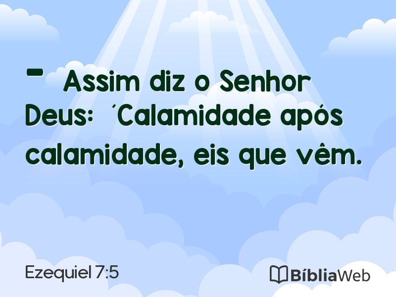 Ezequiel 7:5 em imagem para compartilhar