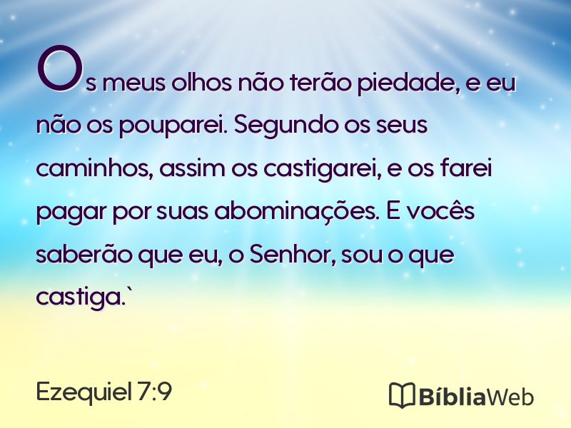 Ezequiel 7:9 em imagem para compartilhar