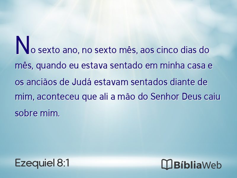 Ezequiel 8:1 em imagem para compartilhar