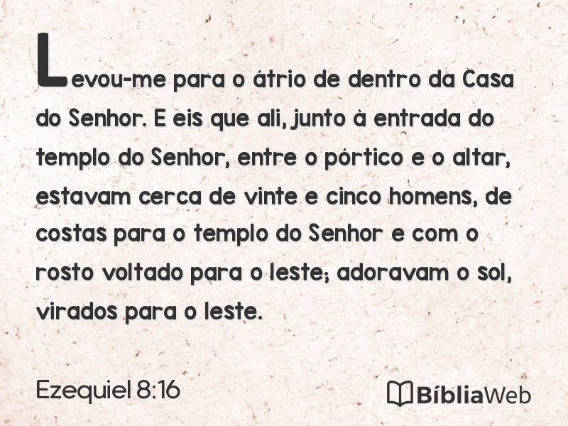 Ezequiel 8:16 em imagem para compartilhar