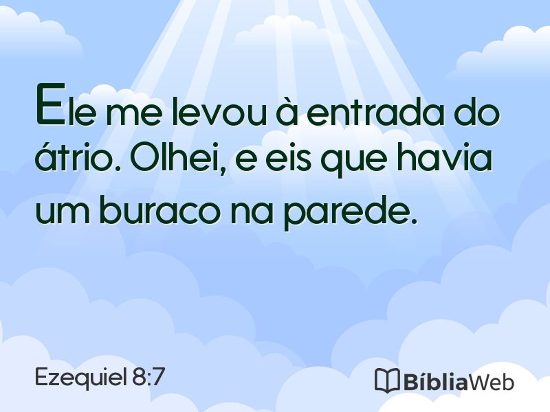 Ezequiel 8:7 em imagem para compartilhar