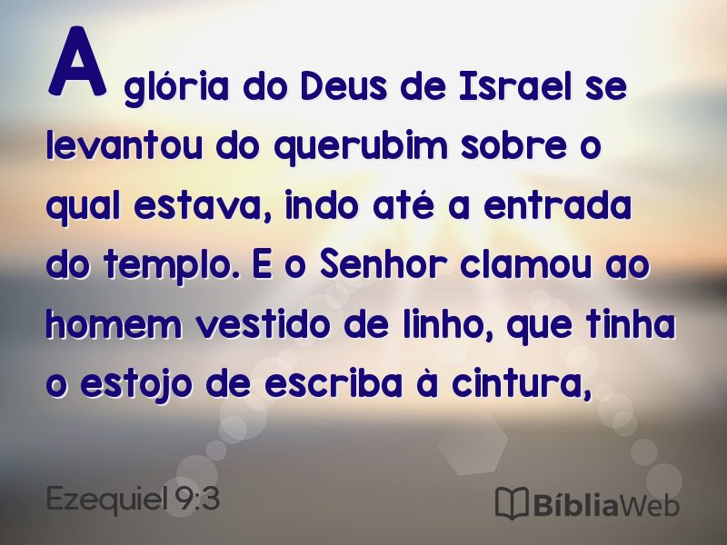 Ezequiel 9:3 em imagem para compartilhar
