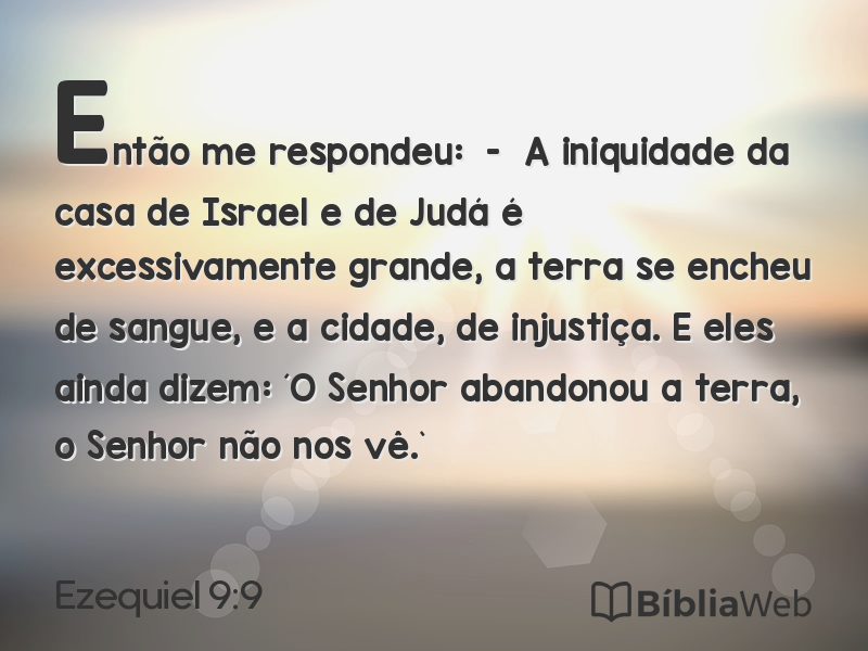 Ezequiel 9:9 em imagem para compartilhar