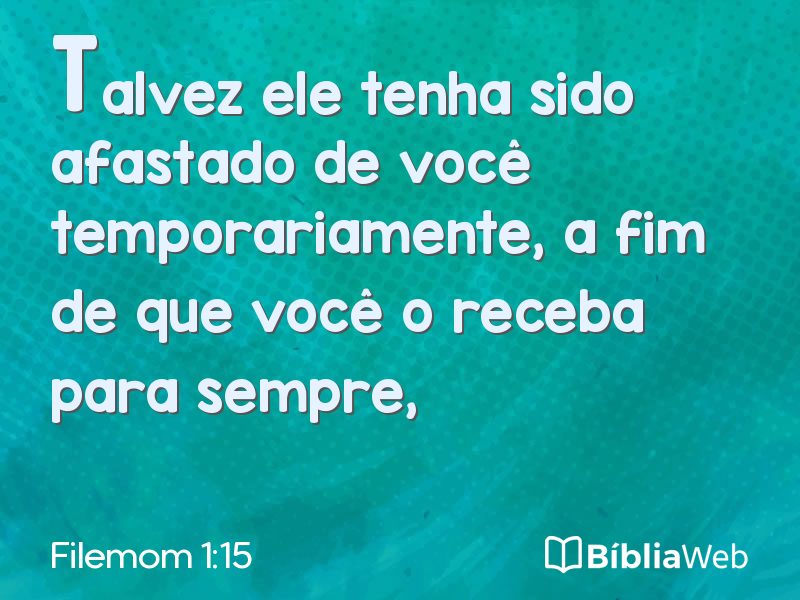 Filemom 1:15 em imagem para compartilhar