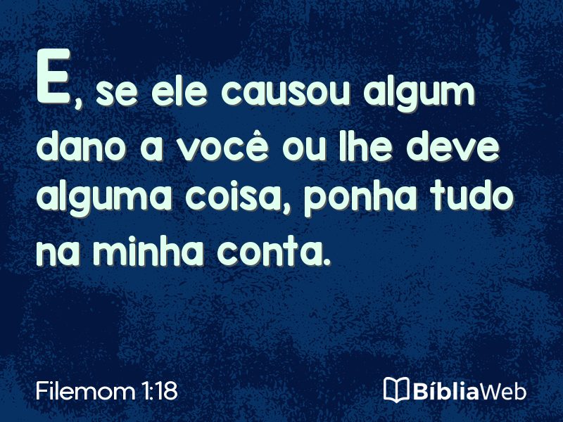 Filemom 1:18 em imagem para compartilhar