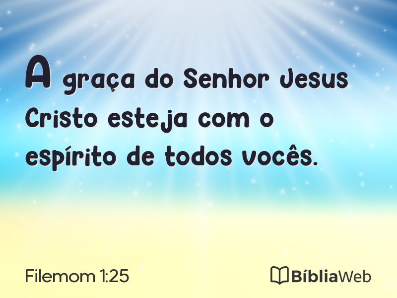 Filemom 1:25 em imagem para compartilhar