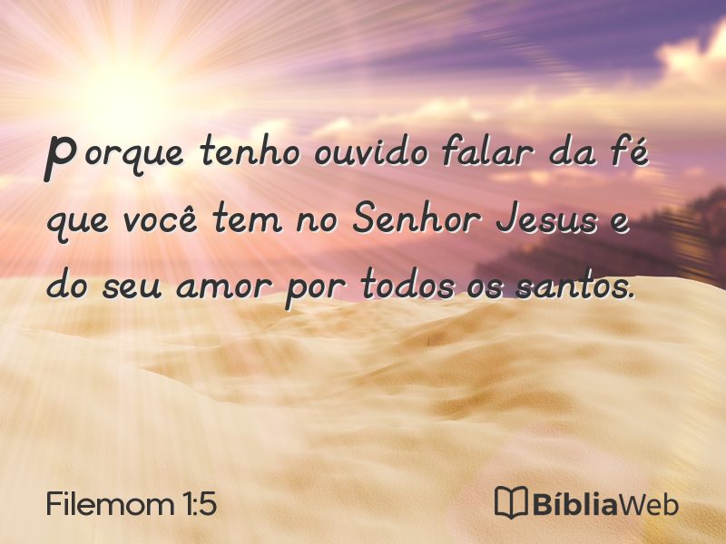 Filemom 1:5 em imagem para compartilhar