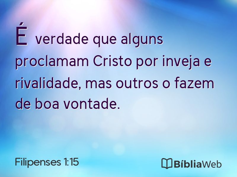 Filipenses 1:15 em imagem para compartilhar