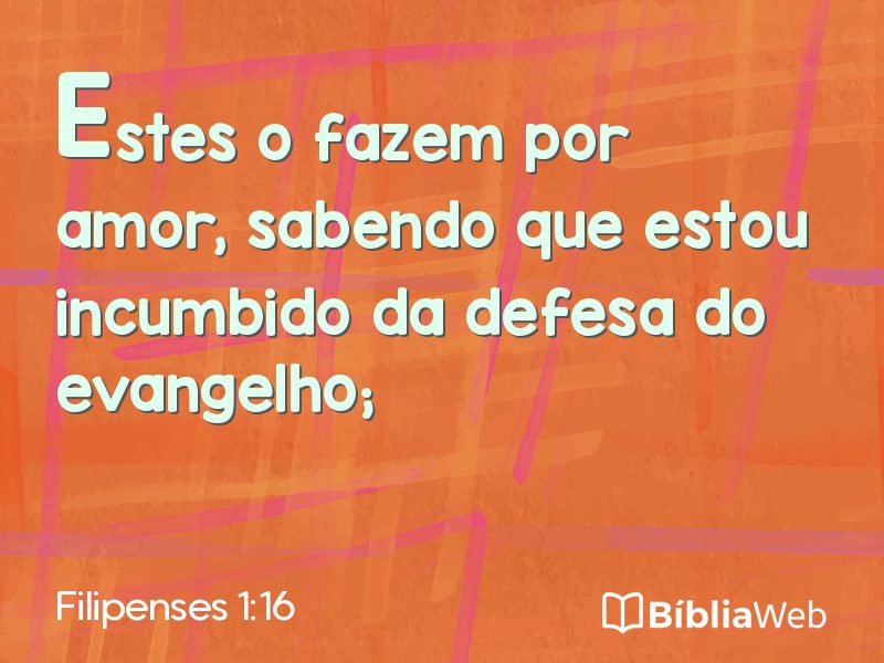 Filipenses 1:16 em imagem para compartilhar