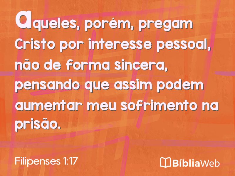 Filipenses 1:17 em imagem para compartilhar