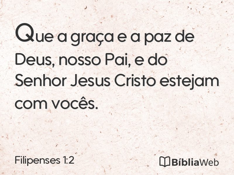 Filipenses 1:2 em imagem para compartilhar