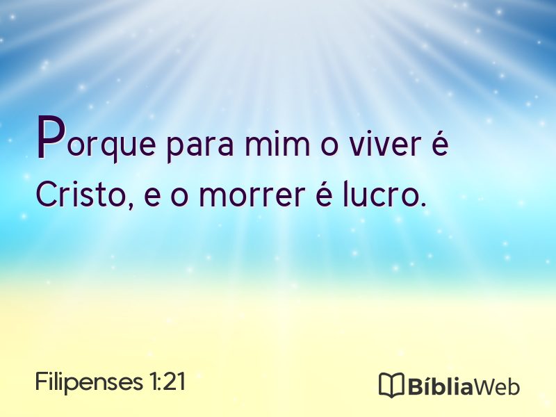 Filipenses 1:21 em imagem para compartilhar