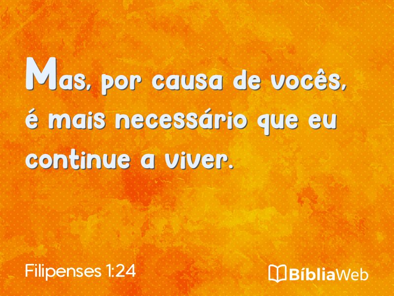 Filipenses 1:24 em imagem para compartilhar