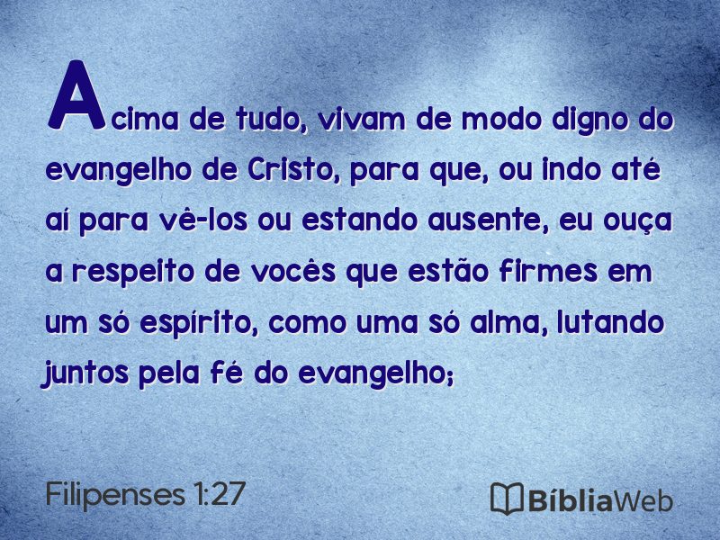 Filipenses 1:27 em imagem para compartilhar
