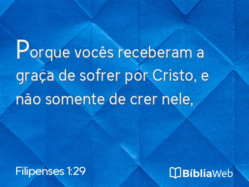 Filipenses 1:29 em imagem para compartilhar