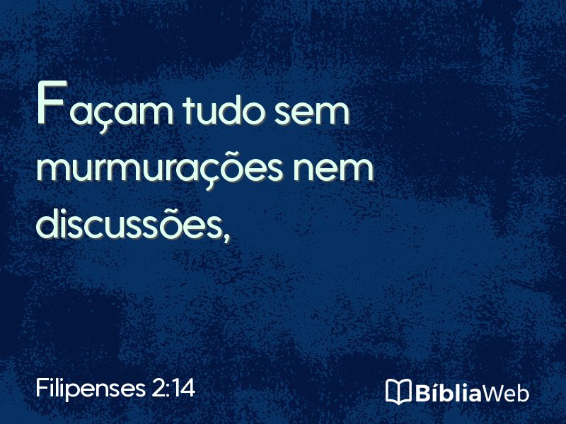 Filipenses 2:14 em imagem para compartilhar