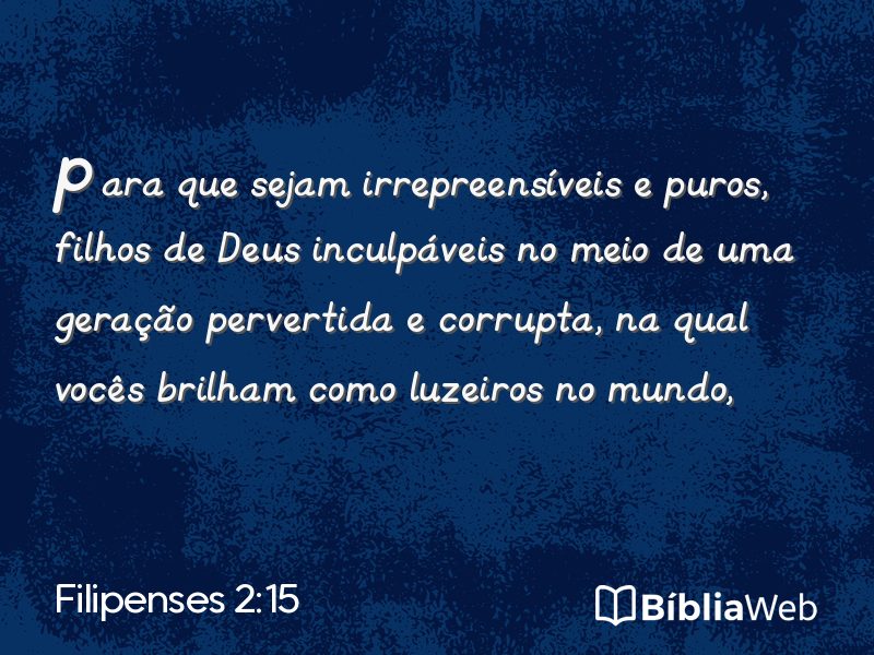 Filipenses 2:15 em imagem para compartilhar