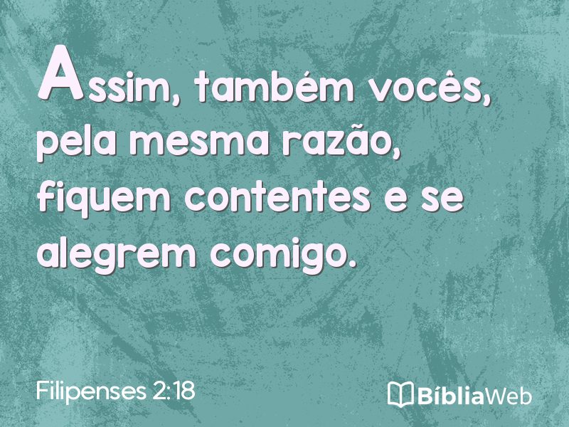 Filipenses 2:18 em imagem para compartilhar