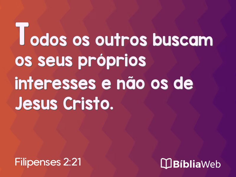 Filipenses 2:21 em imagem para compartilhar