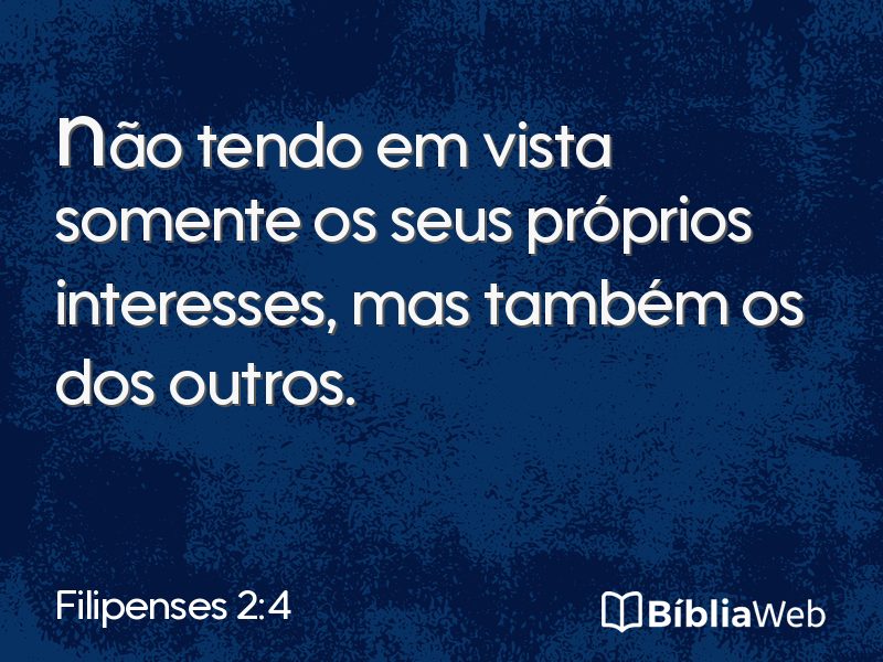 Filipenses 2:4 em imagem para compartilhar