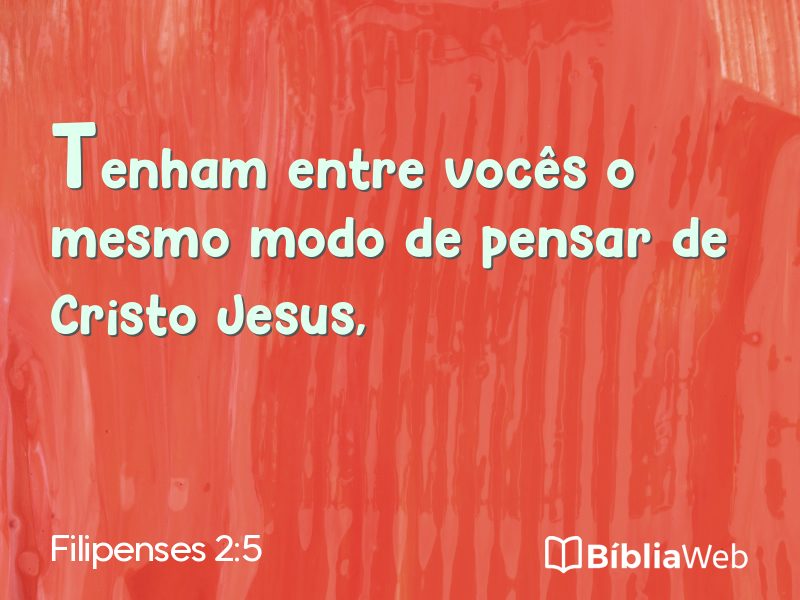 Filipenses 2:5 em imagem para compartilhar