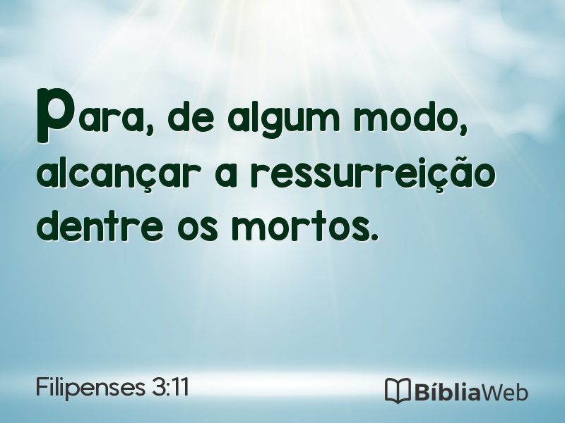Filipenses 3:11 em imagem para compartilhar