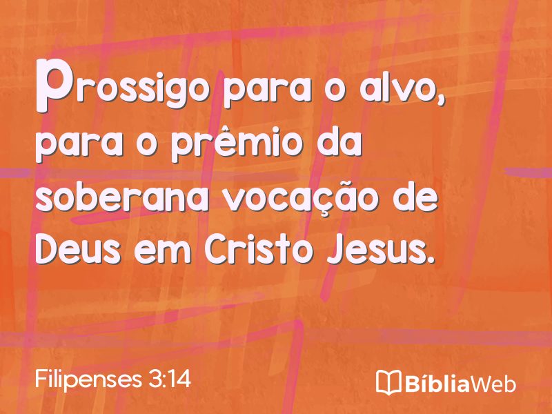 Filipenses 3:14 em imagem para compartilhar