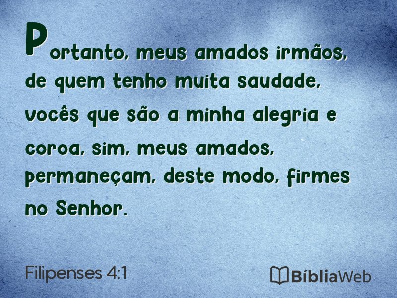 Filipenses 4:1 em imagem para compartilhar