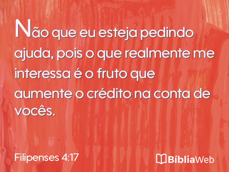 Filipenses 4:17 em imagem para compartilhar